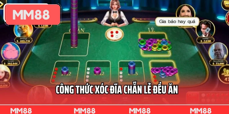 Công thức xóc đĩa chẵn lẻ đều ăn
